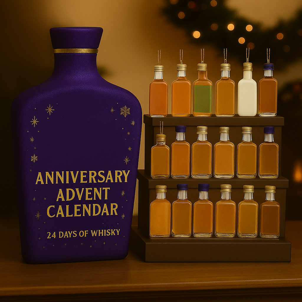 24-daagse Whiskey-adventskalender – Decoratieve afteldisplay