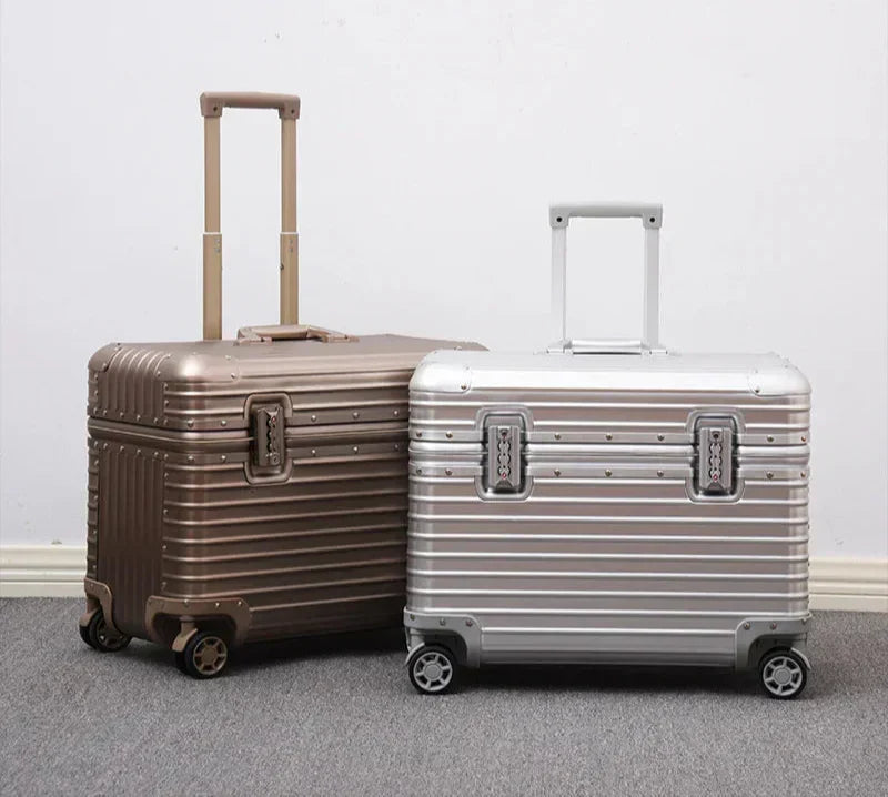 Aluminium-magnesium hardshell koffer met 360° zwenkwielen