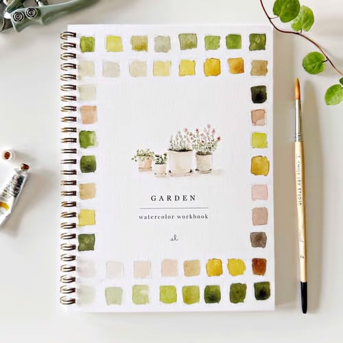 Aquarel werkboek voor beginners - Stap-voor-stap schilderboek - Kunstboek