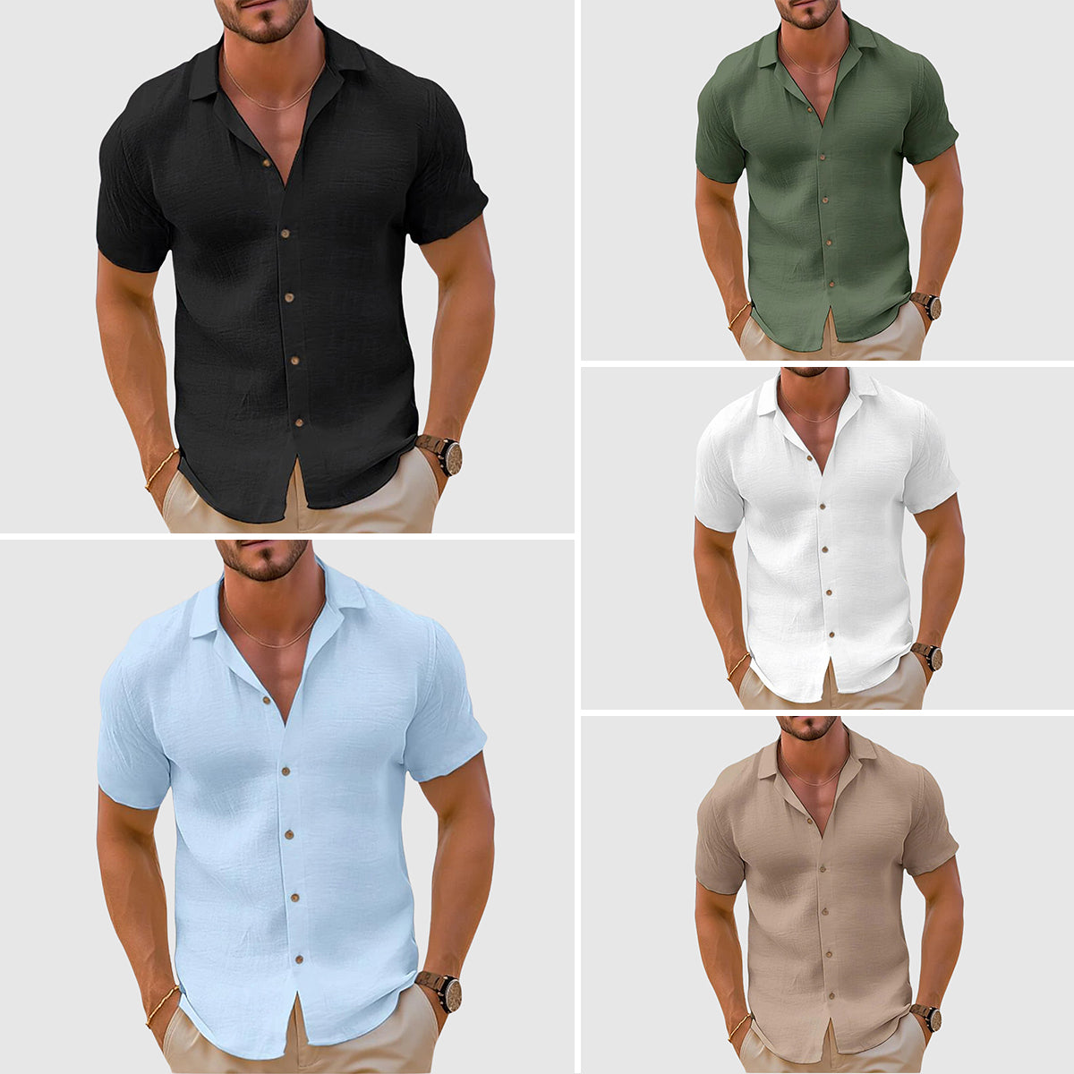 Image of Christopher | Heren Camp Collar Button-Down Overhemd