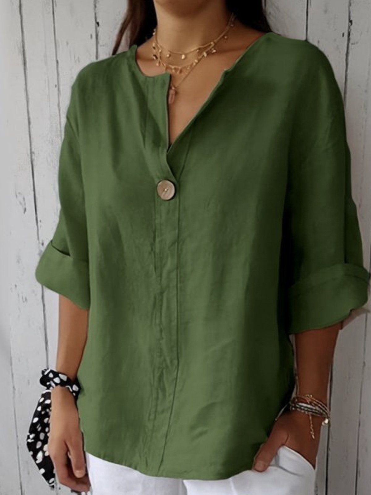 Image of Dames Blouse met Knoopsluiting