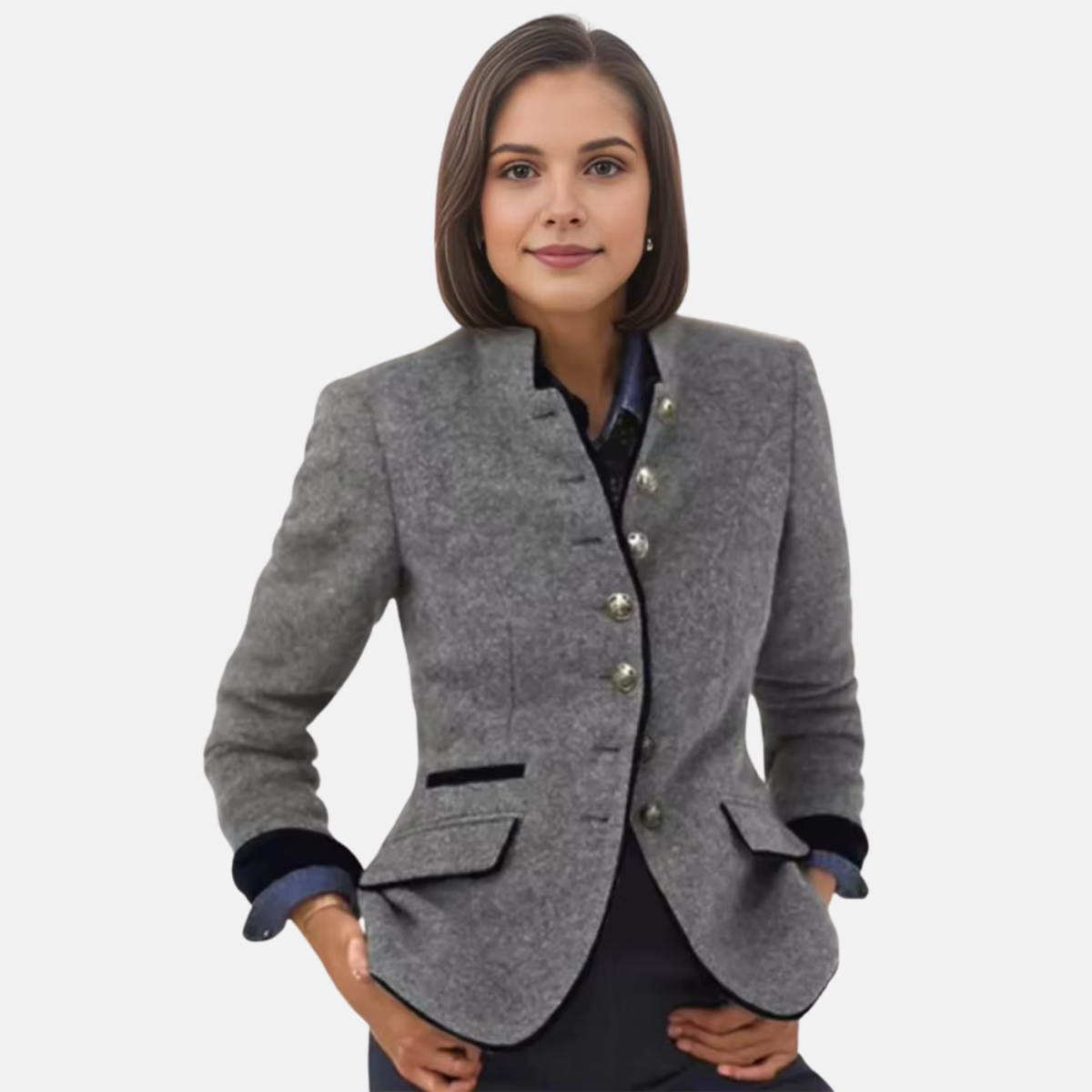 Image of Dames Getailleerde Blazer Jas