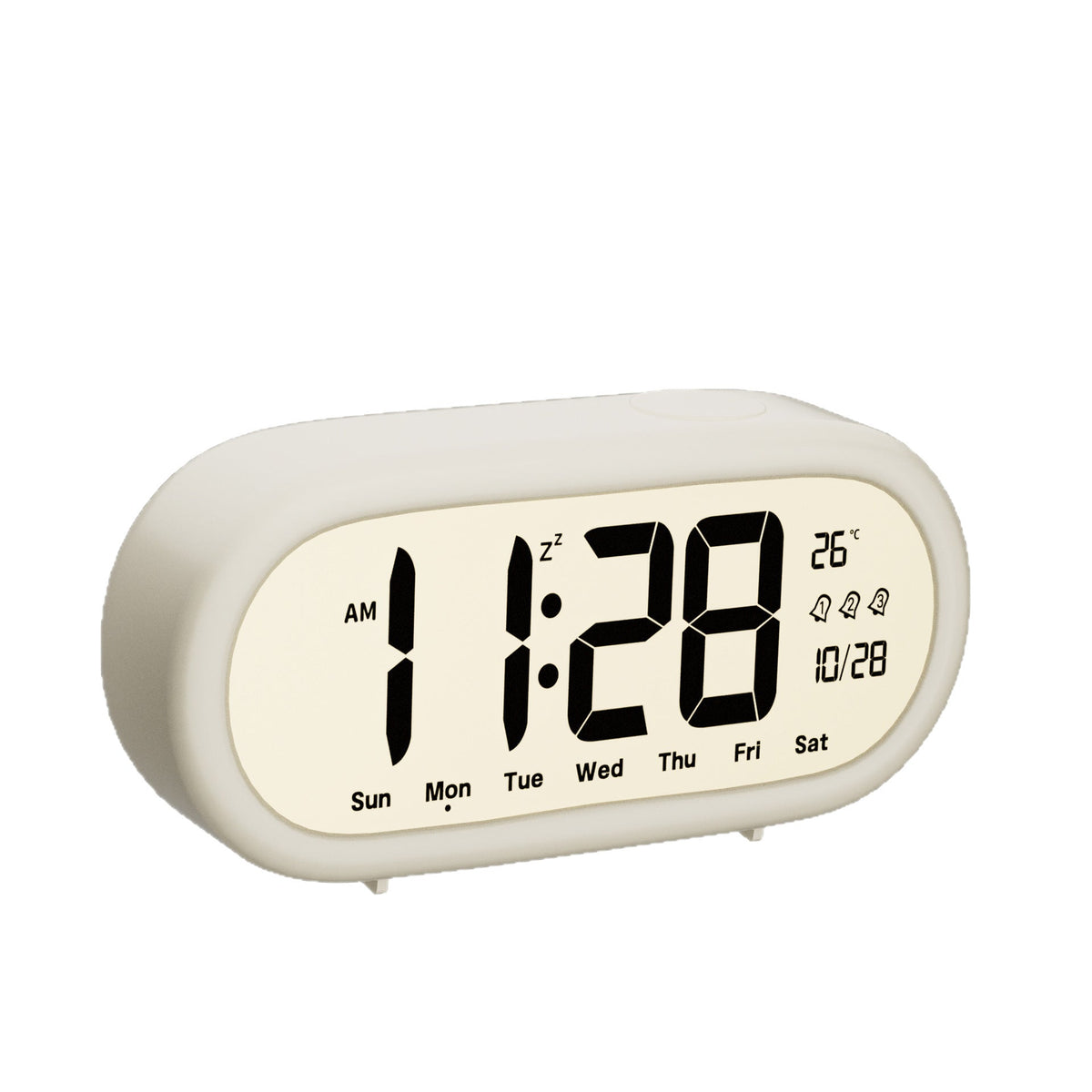 Digitale wekker met temperatuurweergave en alarmfunctie