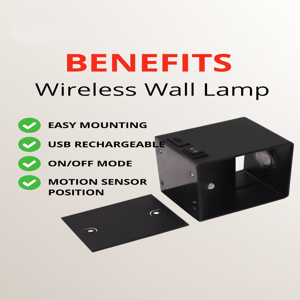 Draadloze led-wandlamp met verstelbare lichtbundel