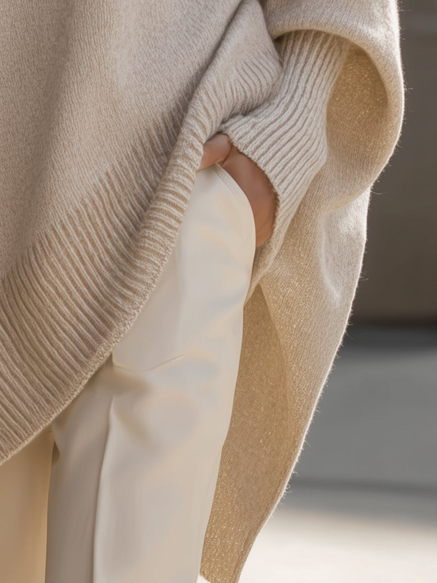 Elegante trui met asymmetrische zoom
