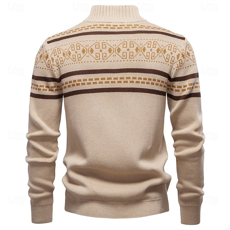 Fair Isle kerstvest met ritssluiting