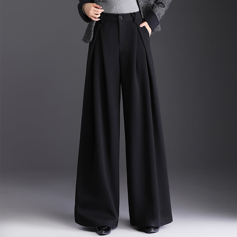 Image of Femke | Dames High-Waisted Geplooide Wijde Pijpen Broek