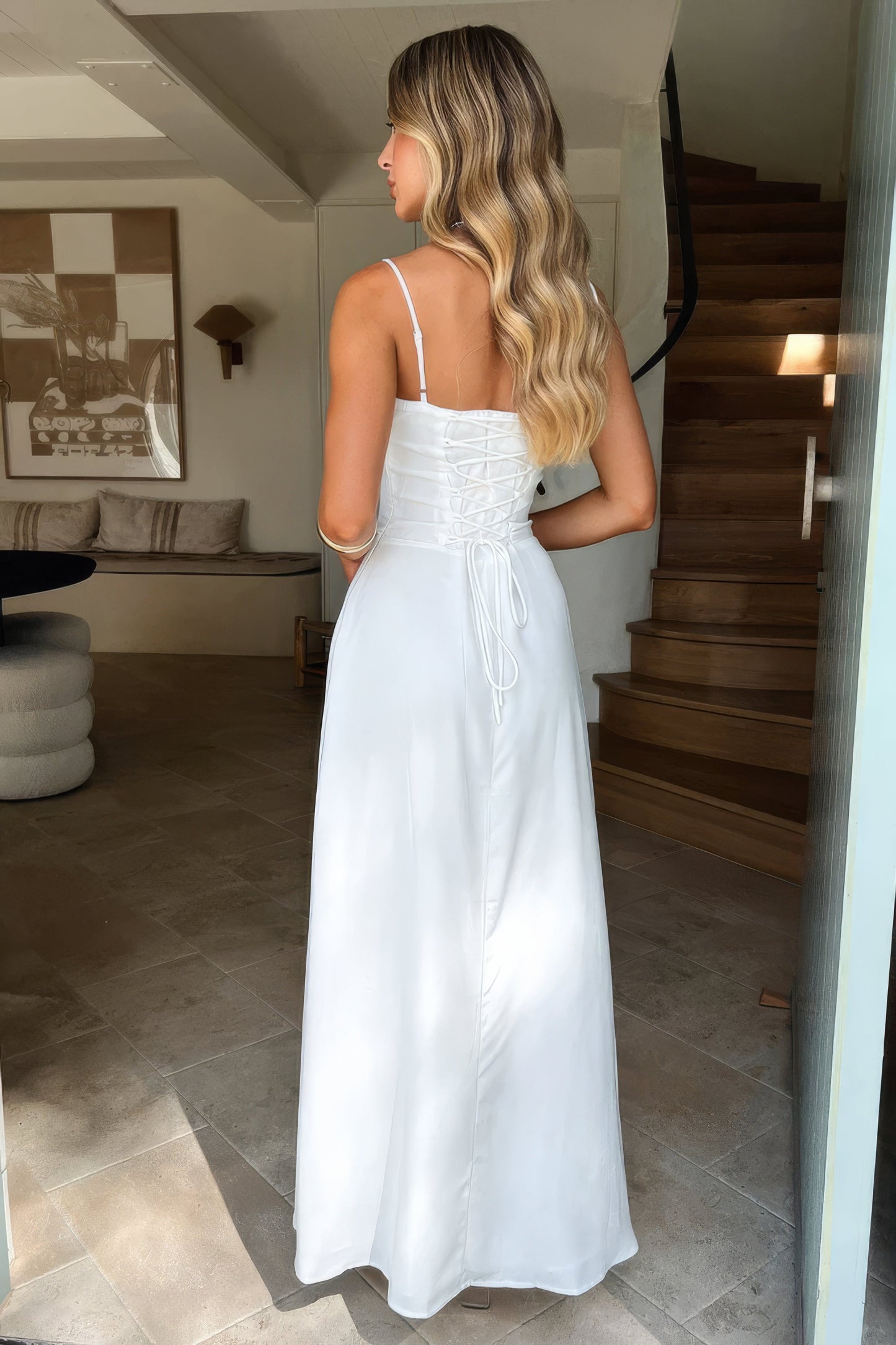 Image of Frances | Dames Mouwloze A-lijn Maxi Jurk