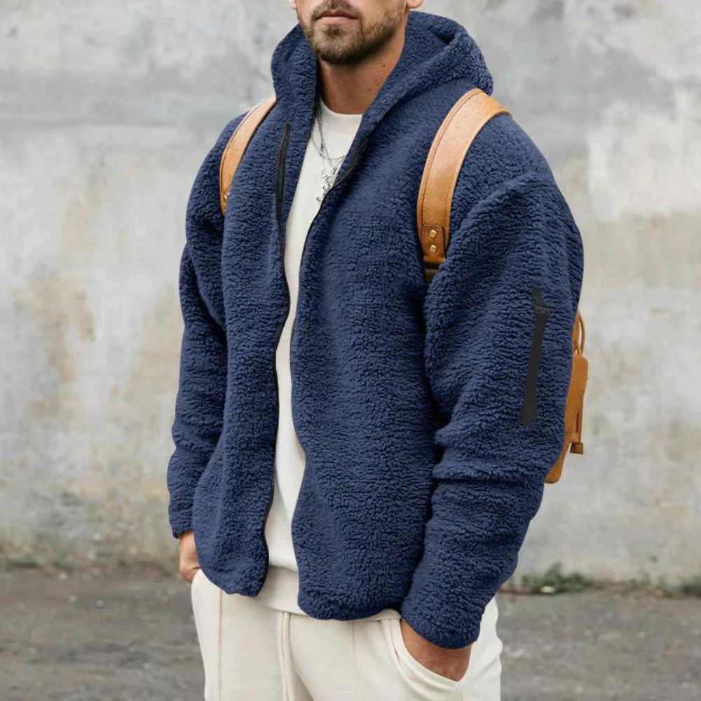Image of Heren Fleece Jack met Capuchon en Rits