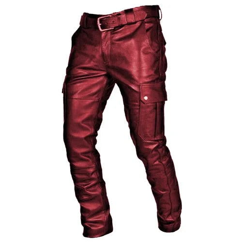 Leren motorbroek voor heren
