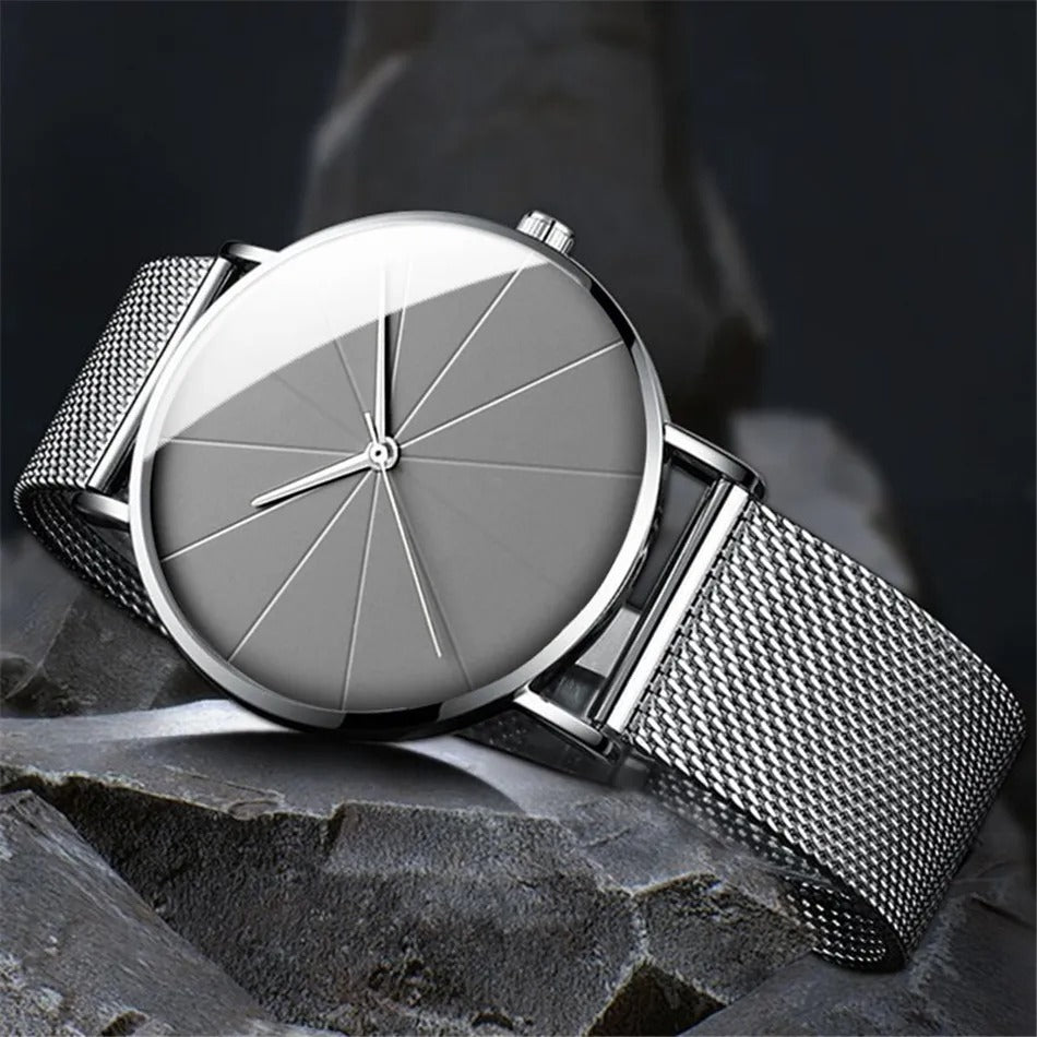 Luxe Herenhorloge met Opvallende Wijzerplaat-Accenten
