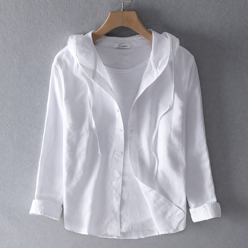 Image of Noa | Dames Blouse met Capuchon en Knoopsluiting