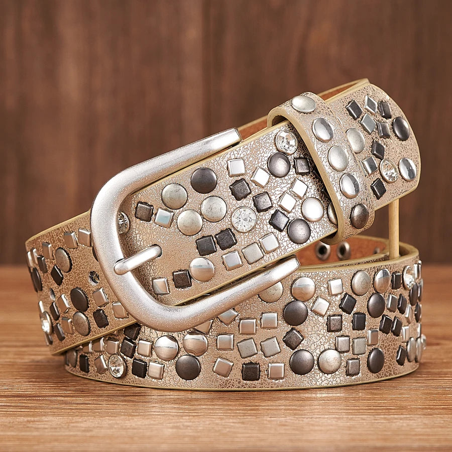 Rock-riem met studs