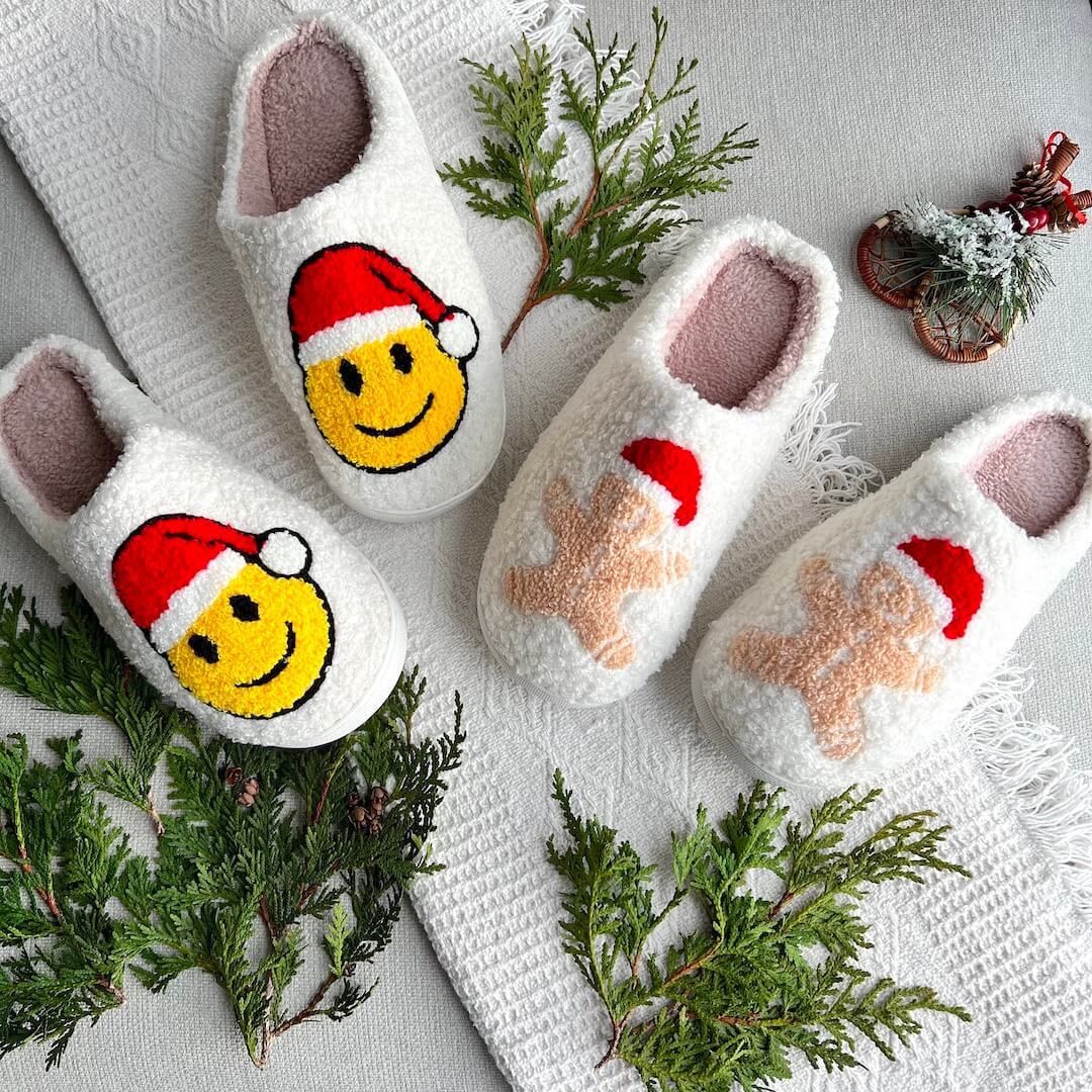 Vrolijke kerstpantoffels