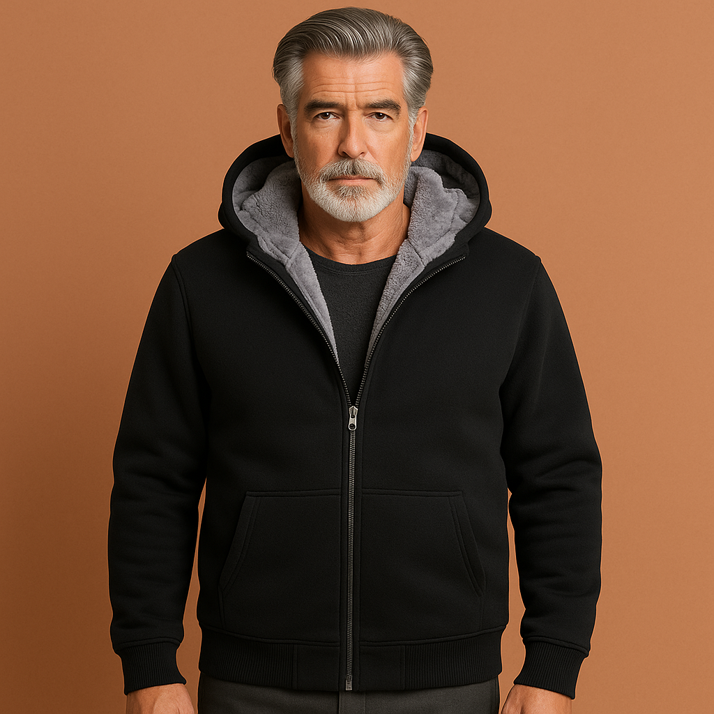 Warm wintervest voor heren met capuchon en zachte voering