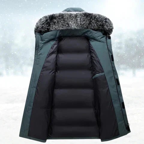 Winddichte winterparka voor heren met warme thermische voering en weerbestendige bescherming