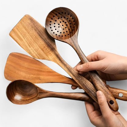 11-delige Hittebestendige houten keukengereiset
