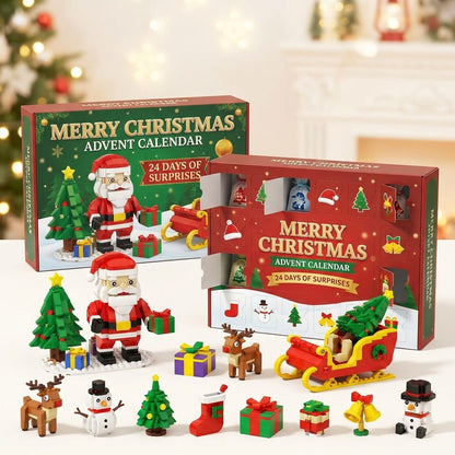 12 Dagen Kerst Adventskalender van Bouwsteentjes, 14 Bouwsels 6-in-1, 8 Stijlen