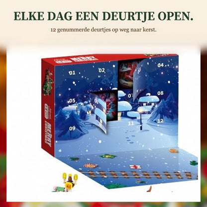 12 Dagen Kerst Adventskalender van Bouwsteentjes, 14 Bouwsels 6-in-1, 8 Stijlen
