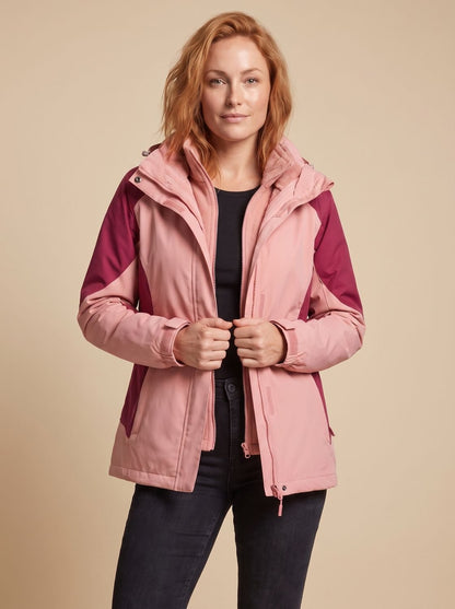 2-in-1 Softshell fleece outdoorjas voor dames met capuchon