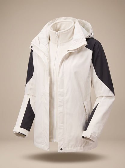 2-in-1 Softshell fleece outdoorjas voor dames met capuchon