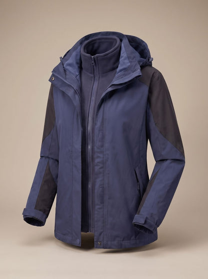 2-in-1 Softshell fleece outdoorjas voor dames met capuchon