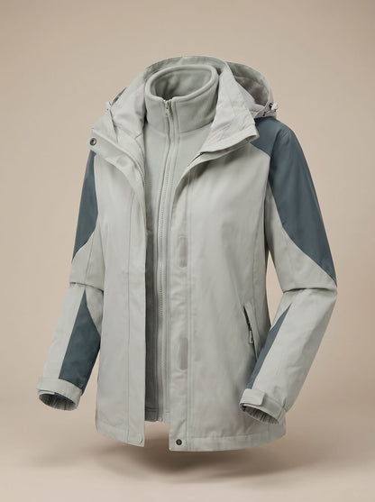 2-in-1 Softshell fleece outdoorjas voor dames met capuchon