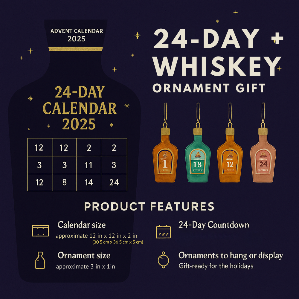 24-daagse Whiskey-adventskalender – Decoratieve afteldisplay