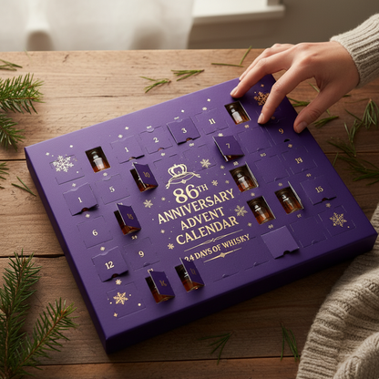 24-daagse Whiskey-adventskalender – Decoratieve afteldisplay
