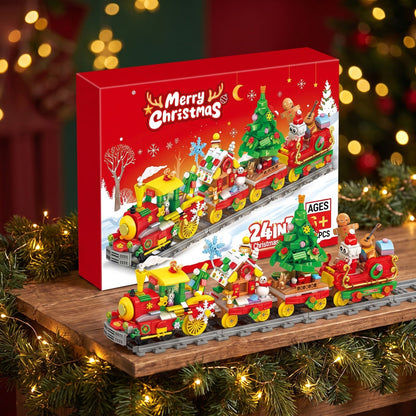24-in-1 Kersttrein Adventskalender, 872-delige Bouwset