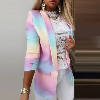 Image of Femke | Dames 3/4 Mouw Blazer met Print