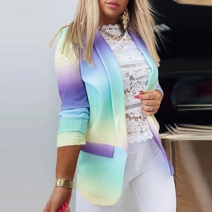 Image of Femke | Dames 3/4 Mouw Blazer met Print