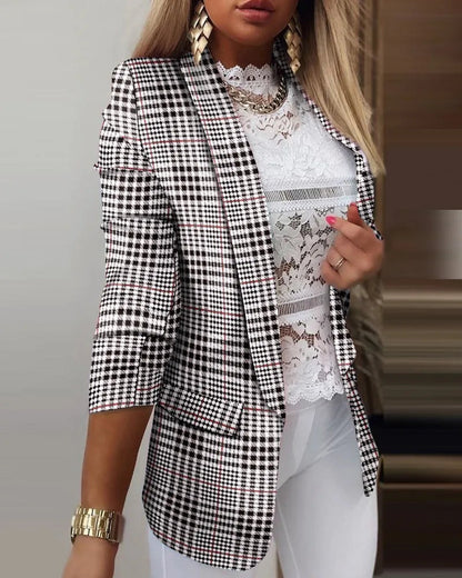 Image of Femke | Dames 3/4 Mouw Blazer met Print