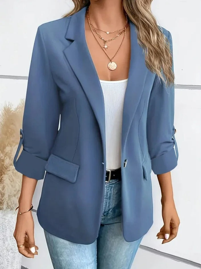 Image of Gerda | Dames 3/4 Mouw Open Voor Blazer