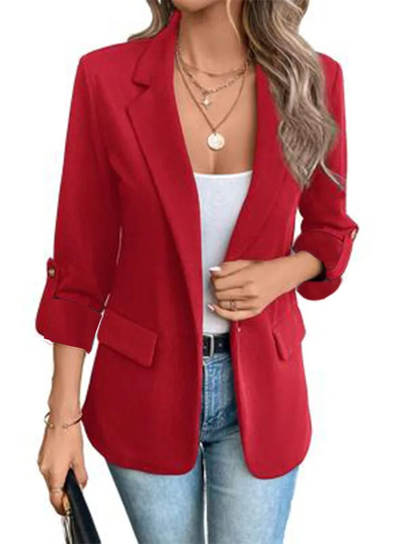 Image of Gerda | Dames 3/4 Mouw Open Voor Blazer