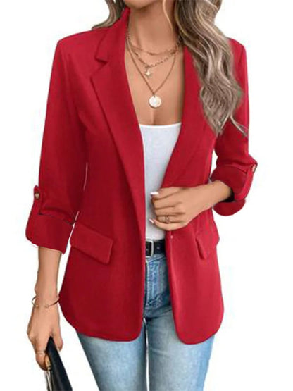 Image of Gerda | Dames 3/4 Mouw Open Voor Blazer