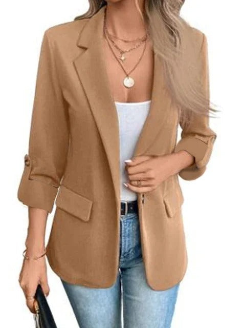 Image of Gerda | Dames 3/4 Mouw Open Voor Blazer
