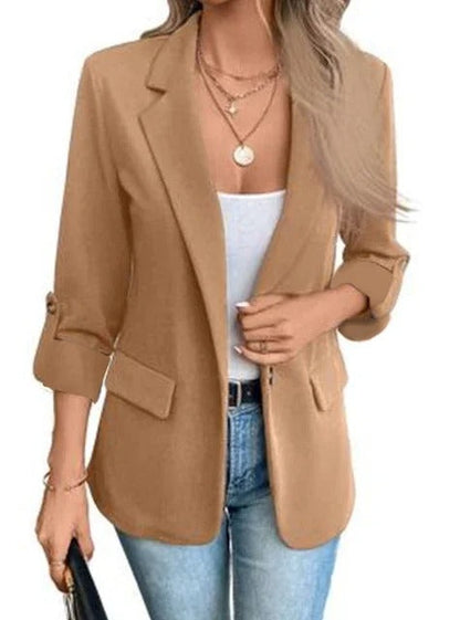 Image of Gerda | Dames 3/4 Mouw Open Voor Blazer
