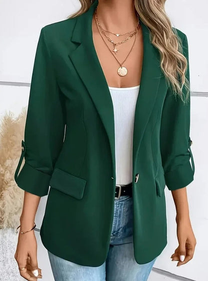 Image of Gerda | Dames 3/4 Mouw Open Voor Blazer