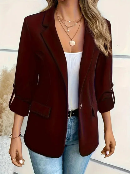 Image of Gerda | Dames 3/4 Mouw Open Voor Blazer