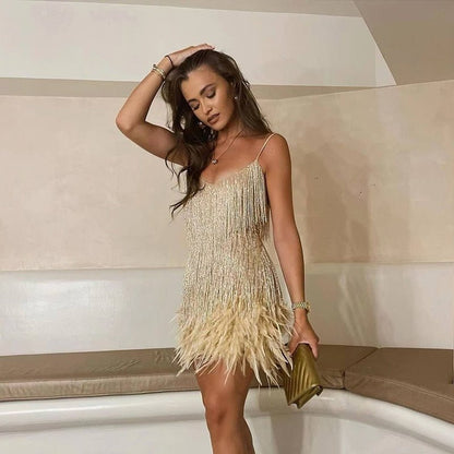 Image of Abigail | Dames Fringe Mini Jurk