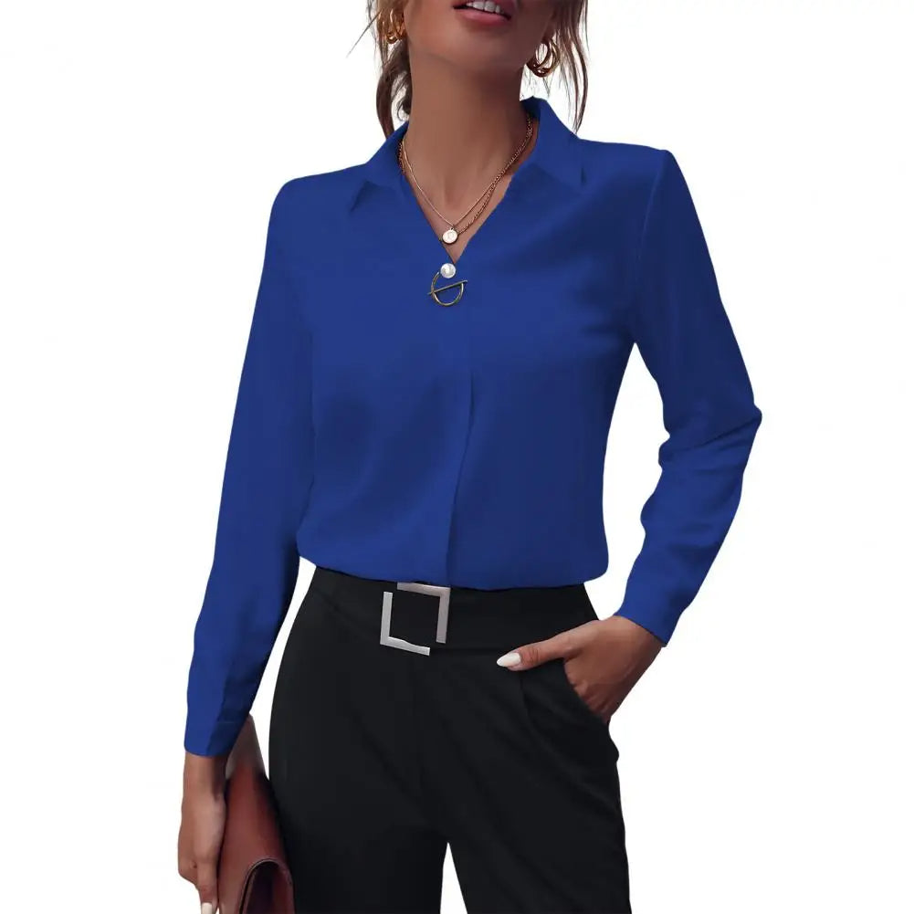 Image of Abigail | Dames Lange Mouw Blouse met Kraag