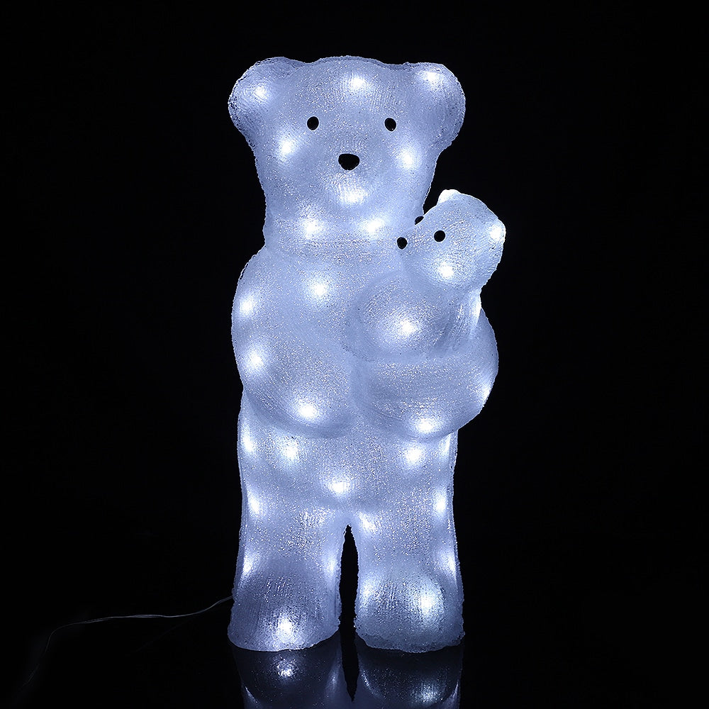 Acryl ijsbeer - Hoogte 60 cm met ledverlichting