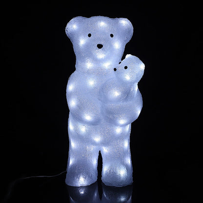 Acryl ijsbeer - Hoogte 60 cm met ledverlichting