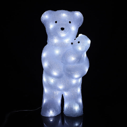 Acryl ijsbeer - Hoogte 60 cm met ledverlichting