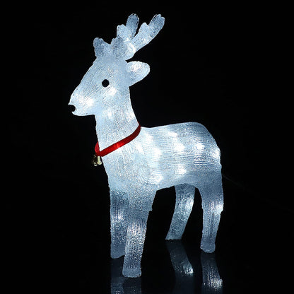 Acryl rendier met ledverlichting - hoogte 40 cm