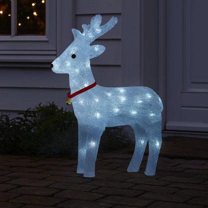 Acryl rendier met ledverlichting - hoogte 40 cm