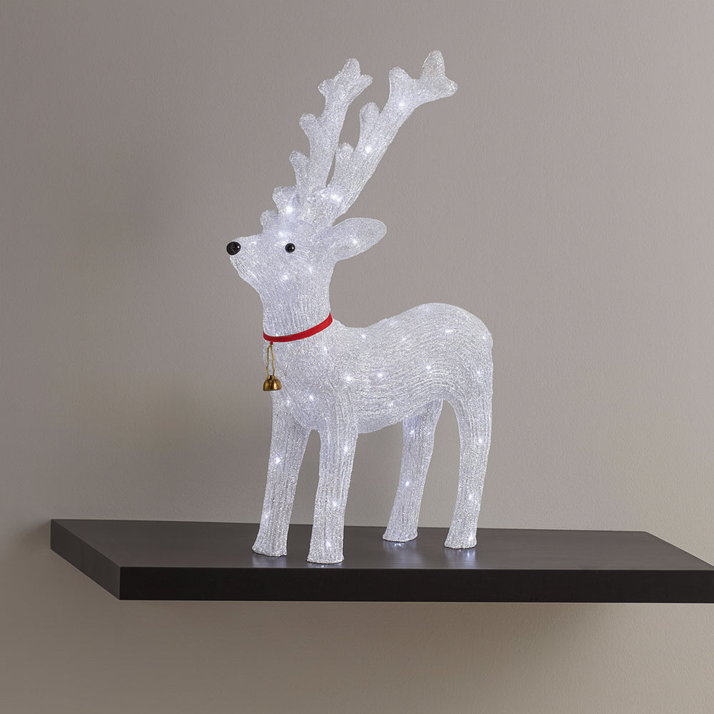 Acryl rendier met ledverlichting - hoogte 64 cm