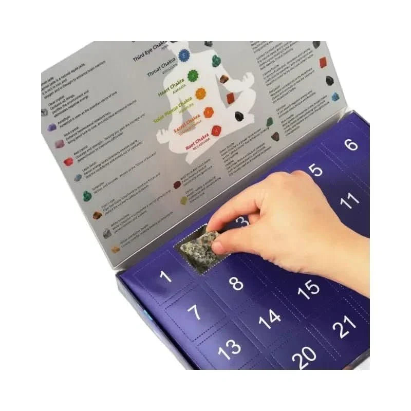 Adventskalender met 24 echte edelstenen voor jonge ontdekkingsreizigers