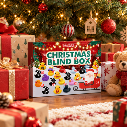 Adventskalender met 24 rubberen diertjes - Kerst-aftelkalender voor kinderen